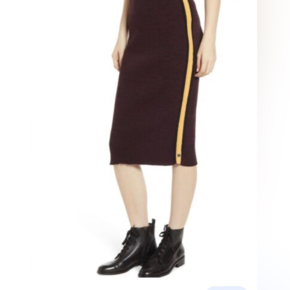 Scotch and Soda fitted ribbed knit skirt